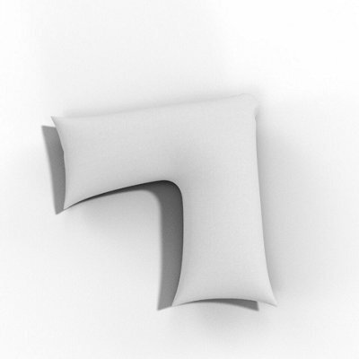 ARLinens V Shaped Pillow With Free V Pillowcase Orthopedic Hollowfiber Filled Head Neck Support V Cushion With Case - image 1