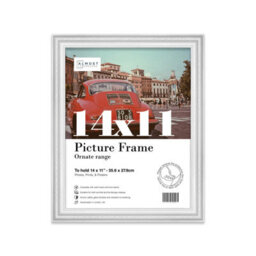 14X11 White Ornate Picture Frame (35.6 X 27.9Cm) Poster, Photo, Artwork, Gallery Wall Or Print - thumbnail 1