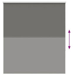Berkfield Roller Blind Blackout Grey 120X150 Cm Fabric Width 116.6 Cm Polyester - thumbnail 5