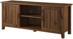 "Centurion Supports Ranch Walnut Dual Compartment Storage 6-Shelf Up To 65"" Flat Screen Tv Cabinet" - thumbnail 5