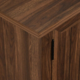 "Centurion Supports Ranch Walnut Dual Compartment Storage 6-Shelf Up To 65"" Flat Screen Tv Cabinet" - thumbnail 4