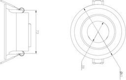 Luminosa Lighting Luminosa Knightsbridge Dipa Single Tilt Round Anti-Glare Downlight Black - Dib1Trb - thumbnail 2