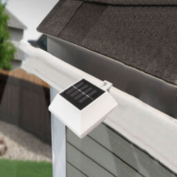 Taylor & Brown White Super Bright 6 Smd Led Solar Powered Gutter Fence Wall Lights, Energy Saving Outdoor Garden Lamps - thumbnail 4