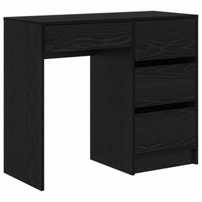 Berkfield Modern Black Oak Writing Desk Black Oak Particle Board, Laminate Compact - image 1
