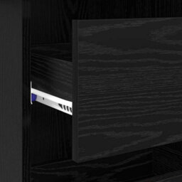 Berkfield Modern Black Oak Writing Desk Black Oak Particle Board, Laminate Compact - thumbnail 9