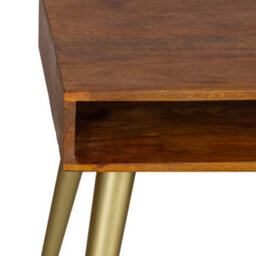 Lexus Desk With 2 Drawer And Open Shelf Made From Wood And Metal - thumbnail 7