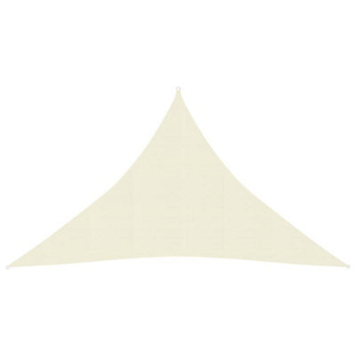 Berkfield Sunshade Sail 160 G/m2 Cream 3.5X3.5X4.9 M Hdpe - image 1