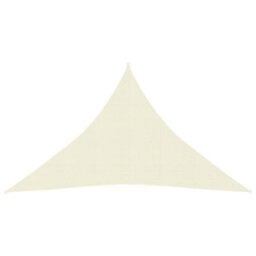 Berkfield Sunshade Sail 160 G/m2 Cream 3.5X3.5X4.9 M Hdpe - thumbnail 1