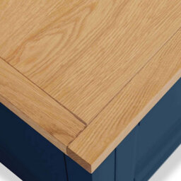 Farro Navy Xl 2 Over 3 Chest Of Drawers Fully Assembled - Painted With Oak Top By Roseland Furniture - thumbnail 6