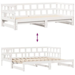 Berkfield Daybed With Trundle And Drawers Without Mattress White 90X200 Cm - thumbnail 8