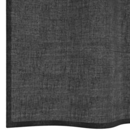 Berkfield Voile Curtains With Tab Top 2 Pcs Black - thumbnail 6