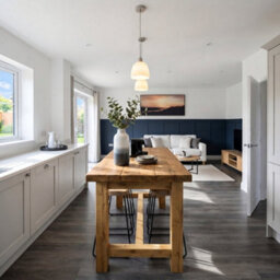 L90Xw80Cm - Hazel Island Solid Wood Kitchen Island With Shelf / Breakfast Bar - thumbnail 7