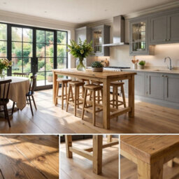 L90Xw80Cm - Hazel Island Solid Wood Kitchen Island With Shelf / Breakfast Bar - thumbnail 8