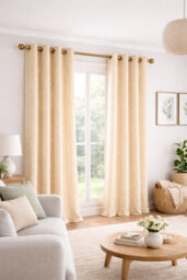 Shopnbits Antique Brass Extendable Curtain Pole 120 To 210Cm 28mm Metal Curtain Rod With Ball Finials Rings Brackets Fittings - thumbnail 7