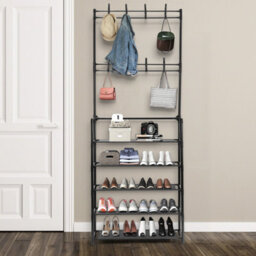 Coat Rack ,industrial Coat Rack Stand With With 5 Shelves And 8 Hooks - thumbnail 3