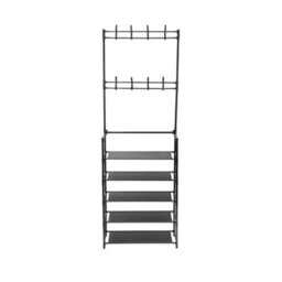 Coat Rack ,industrial Coat Rack Stand With With 5 Shelves And 8 Hooks - thumbnail 4