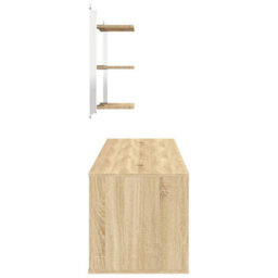 Berkfield 6 Piece Bathroom Furniture Set Oak Engineered Wood - thumbnail 5