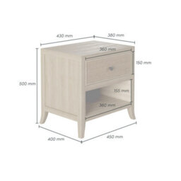 Wyld Haus Argentina Natural Oak And Rattan Bedside Table With Drawer - thumbnail 5