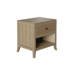 Wyld Haus Argentina Natural Oak And Rattan Bedside Table With Drawer - thumbnail 3