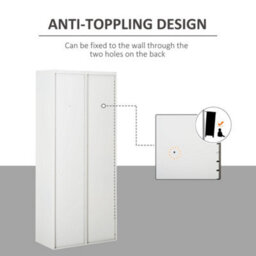Vinsetto Filing Cabinet Storage Office 2 Doors Adjustable Shelf Metal Furniture - thumbnail 7