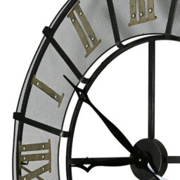 Charles Bentley Wrought Iron Outdoor Garden Metal Clock - Black & Antique Brass - thumbnail 4