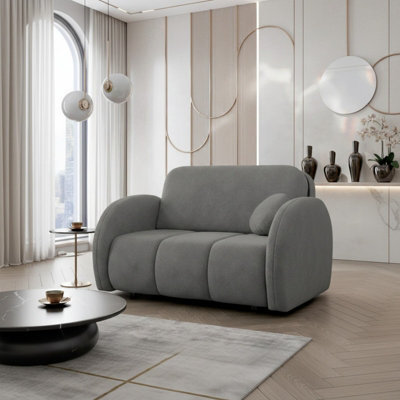 Viva Comfy Ii Grey 2 Seater Sofa Bed With Storage Foam Mattress And Metal Legs 132X103X85Cm - image 1