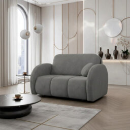 Viva Comfy Ii Grey 2 Seater Sofa Bed With Storage Foam Mattress And Metal Legs 132X103X85Cm - thumbnail 1