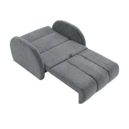 Viva Comfy Ii Grey 2 Seater Sofa Bed With Storage Foam Mattress And Metal Legs 132X103X85Cm - thumbnail 3