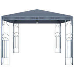 Berkfield Gazebo With Led String Lights 400X300 Cm Anthracite - thumbnail 5