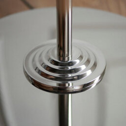Luminosa Lighting Luminosa Highclere Floor Lamp With Shade Brushed Chrome Plate, Natural Linen, 1X E27 - thumbnail 4