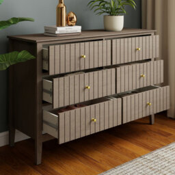 Melody Maison Large 6 Drawer Chest Of Drawers - Hales Pale Wood Range - thumbnail 4