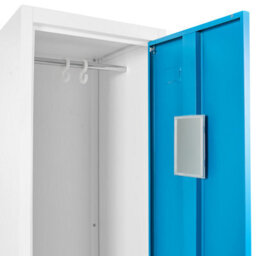 Beliani 3-Door Storage Locker Athlete Metal White/ Blue - thumbnail 7