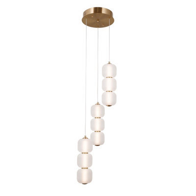 Luminosa Lighting Luminosa Ganti Triple Cluster Pendant Ceiling Light Gold 3000K Warm White 3Xled - image 1