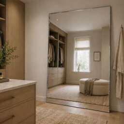 Jōbū Jobu Home - Takara, Full Length Frameless Metal Rectangle Mirror - 200Cm X 120Cm - thumbnail 2