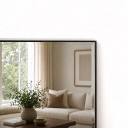 Jōbū Jobu Home - Takara, Full Length Frameless Metal Rectangle Mirror - 200Cm X 120Cm - thumbnail 3