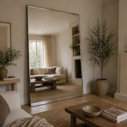 Jōbū Jobu Home - Takara, Full Length Frameless Metal Rectangle Mirror - 200Cm X 120Cm - thumbnail 4