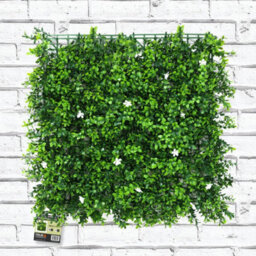 True Products Premium Artificial Green Plant Living Wall Panel 50Cm X 50Cm - White Flower - thumbnail 7