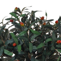 Living And Home Artificial Plant Fake Olive Tree Home Decorative In Black Plastic Pot H120 Cm - thumbnail 4