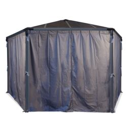 Palram - Canopia Grey Gazebo Curtain, Pack Of 6 (L)2.17M (W)2.32M For Roma & Monaco - thumbnail 2