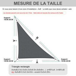 Grey 4X4X5.65M Triangular Shade Sail 95% Uv Protection Waterproof - thumbnail 5
