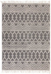 Handmade Easy To Clean Kilim Modern Wool Black Geometric Striped Wool Rug For Living Room & Bedroom-120Cm X 170Cm - thumbnail 4