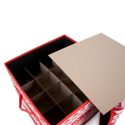Ohs Nordic Print Christmas Bauble Storage Box Festive Decoration Organiser 64 Slots - thumbnail 3