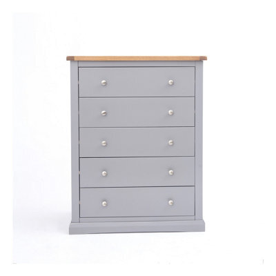 Cabinet Bits Rocca 5 Drawer Chest Of Drawers Chrome Knob - image 1