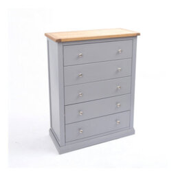 Cabinet Bits Rocca 5 Drawer Chest Of Drawers Chrome Knob - thumbnail 3