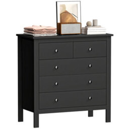 Homcom Modern Chest Of Drawers, 5 Drawer Unit Storage Chest For Bedroom - thumbnail 2