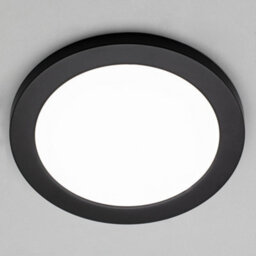 Litecraft Darly Satin Black 1 Lamp Modern Bathroom 18W Led Flush Ceiling Light - thumbnail 3