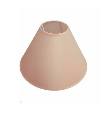 "9"" Luxury Cotton Textured Fabric Coolie Light Shade Purpose Table Floor Ceiling Practical & Eye Caring Lampshade Peach"