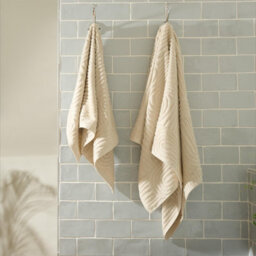 OHS Luxury Hand Towel Soft Texture Absorbent Arch Jacquard 100% Cotton, 2 Pc - thumbnail 2