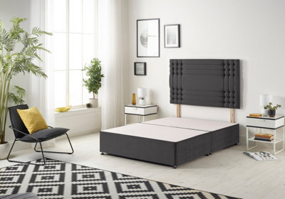 Somnior Beds Somnior Flexby Plush Black Divan Base With Headboard - Small Single - image 1