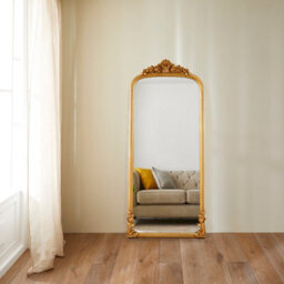The Online Mirror Shop Chatsworth Gold Full-Length Standing Mirror - Elegant Rectangular Frame - H 112Cm X W 80Cm - thumbnail 1